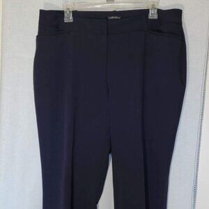 Worthington Curvy Fit Perfect Trouser Woman size 16 Navy